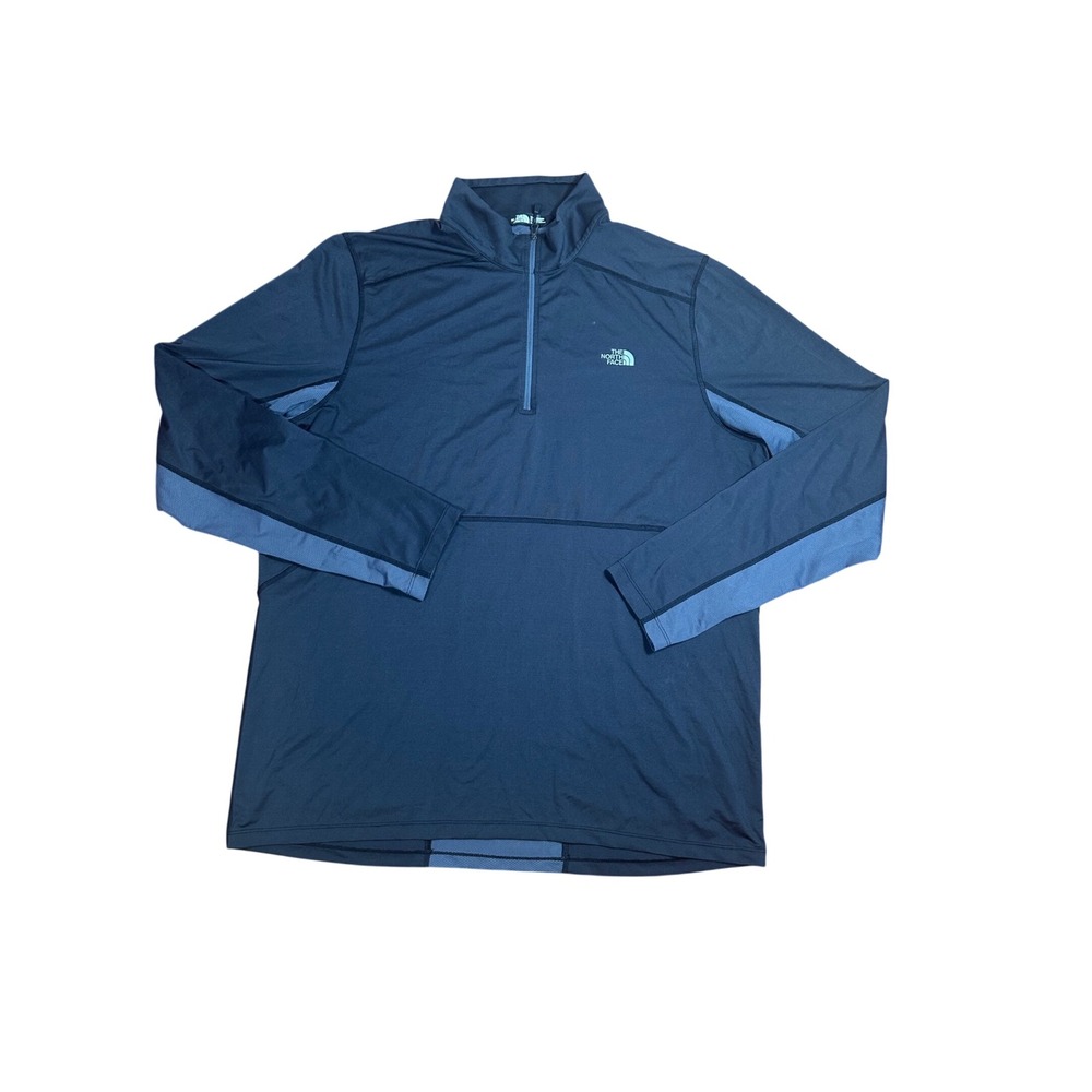 The North Face Mens XL 1/4 Zip Pullover black/gray Activewear Hiking shirt
